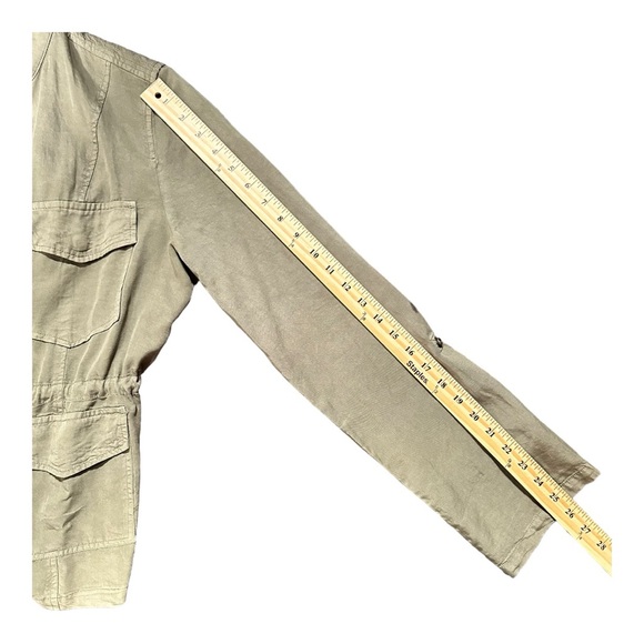 Anthropologie Sanctuary Safari Military Green Drawstring Utility Jacket Size XL - Picture 6 of 10